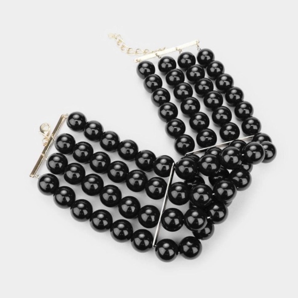 TruFace By Grace Pearl Multi-Strand Statement Choker + Earrings - Picture 2 of 2